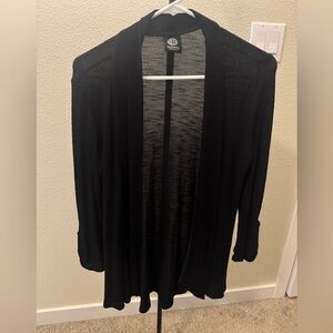 Bobeau Black Long Oversized Cardigan